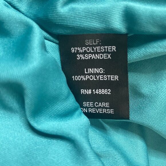 Torrid Dress Size 1X Skater Teal Blue Textured Fit & Flare Sleeveless Sweetheart - Picture 2 of 9